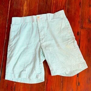 Southern Tide The Skipjack flat front seersucker shorts sz 32